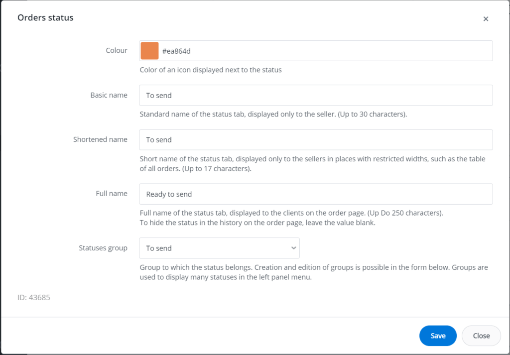 Order statuses - Help Center | BaseLinker.com